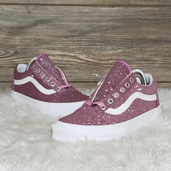 vans old skool glitter pink